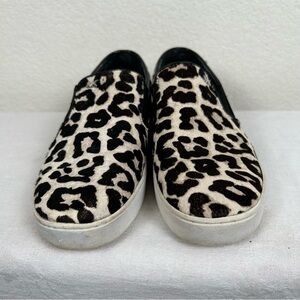 Michael Kors women’s Sz 8 leopard pony hair sneakers Preppy Bohemian